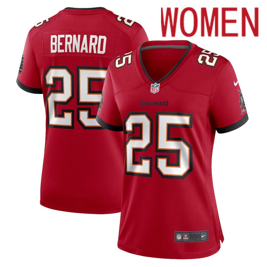 Women Tampa Bay Buccaneers #25 Giovani Bernard Nike Red Game NFL Jersey->women nfl jersey->Women Jersey